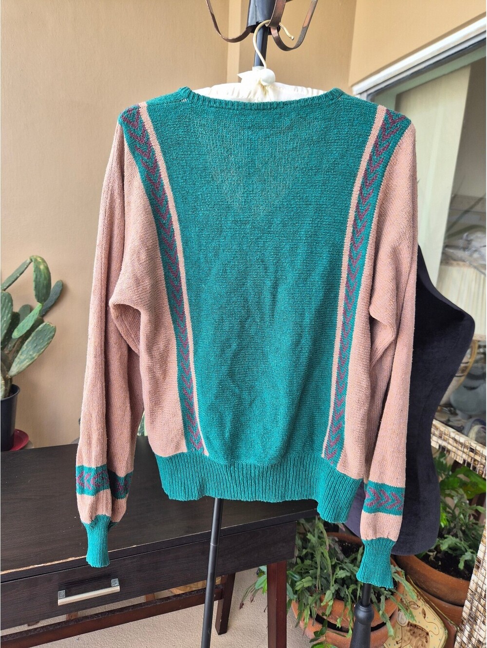 Vintage Weathervane Silk Cotton Sweater Size S Made in British Hong Kong - Picture 3 of 5